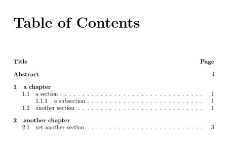 1 Answer 1. . Remove abstract from table of contents latex